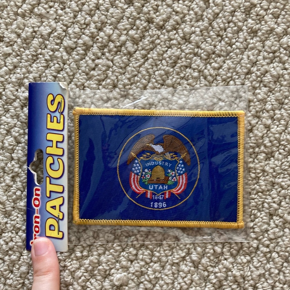 Utah State Flag Iron On Patch Industry Parks Project NWT